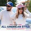 Zadin American Flag Hat for Men,Women,USA Hats Baseball Cap,Patriotic Caps Outfit Accessories,Adjustable Apparel,4th July Hat (Blue)