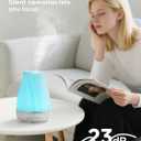 InnoGear Essential Oil Diffuser, Ultrasonic Diffusers for Home Aromatherapy Humidifier for Mother's Gift Bedroom Room 7 Colors LED 2 Mist Mode Auto Off, White Grey