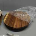 Juvale Round Acacia Wood Cake Stand for Wedding - Wooden Cake Stand for Appetizers and Desserts (12.75 Inches)