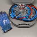 Snow-Chains Auto Fixing 1 Min Quick Fit Easy Installation Tire-Chains, Christmas Gifts for Safety, Universal Emergency Tire Traction Chain for Passenger Car and SUV - Set of 2 (XM-130)