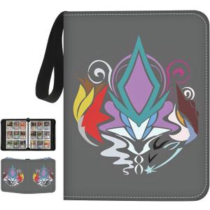 9 Pocket Trading Card Binder with Zipper Comes with 50 Pages of 9-Slot Card Sleeves, Holds 900 Cards, Fits Standard Size Trading Cards, Compatible with TCG, MTG, Sports Cards