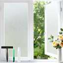 Haton Window Privacy Film Frosted Glass Film for Door Bathroom Shower, Peel & Stick, Day & Night, Papel para Ventanas Privacidad, Covering Sticker Removable Decorative Translucent Pure 35.4" x 78.7"