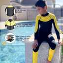XUKER Kids Wetsuit for Boys Girls Toddlers, 3mm Wetsuit Back Zip Neoprene Thermal Full Body Wetsuits for Youth Teens Scuba Dive Swimming Boating Snorkeling