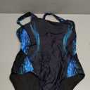 beautyin Women One Piece Athletic Lap Swimming Competition Racing Swimsuit (X-Large, Print/Green)