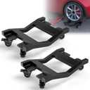 Car Wheel Dolly Set of 2, Heavy Duty Vehicle Dollies 3000 LBS Capacity,Tire-Contour-Matched Design& Nylon Casters with Brakes Used for for Moving Cars, Trucks, Trailers, Motorcycles, and Boats