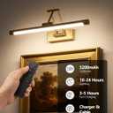 URSOLA 24” Picture Lights for Wall, 3CCT, Dimmable & Remote, Wireless Battery Operated Art Painting Light, Picture Frame Light for Gallery Home