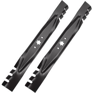 Toothed Mulching Lawn Mower Blades Set for Cub Cadet MTD Troy Bilt LTX1040 RZT-L42 942-04308-X Bronco 42 TB2142 Mustang 42 42-inch Deck 2 Pack