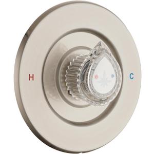 Shower Faucet Trim Kit Compatible with Moen Fit Chateau Valve Only, Pull-on Push-off Design Knob Handle, Brushed Nickel