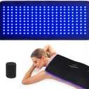 UTK 23" x 12" Large Red & Blue Light Therapy Pad for Body, 470nm 660nm 850nm Near Infrared Light Therapy Wrap for Back Shoulder Knee Muscle Joint, 210 pcs 4 in 1 LEDs, Adjustable Timer & Intensity
