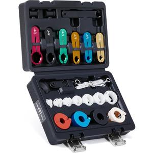 Master Quick Disconnect Tool Set, 25pc Line Disconnect Tool Kit for A/C Fuel & Transmission Systems, Fuel Line Disconnect Tools for Mechanics Compatible with Ford Chevy GM More, Black