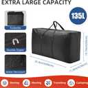 Extra Large travel duffel bag with Strong Handles, Waterproof duffel bag, Durable Zippers, Extra Large Storage Totes for Space Saving and Moving Supplies