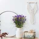 6 Bundles Artificial Flowers for Outdoor, Faux Silk Morning Glory Spring Summer Flowers for Outside Garden Planter Front Porch Yard Patio Window Box & Indoor Table Vase Home DecorPurple