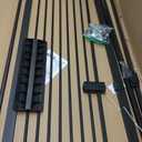 Lumizone Extra Tall Cat Gate 55.12" High Pressure Mounted Extra Wide 2025 New (17 Sizes) 1.37" Gap No Drilling Auto-Close One-Handed Operation Tall Pet Gate for Dogs(Black, 55.12" H x 26.18"-29.91" W)