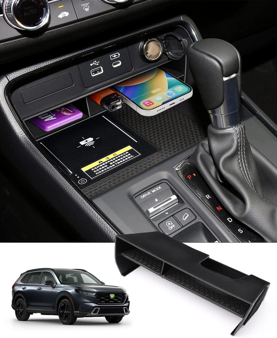 Karltys for 2023 2024 2025 2026 Honda CR-V Center Console Organizer, Middle Console Organizer Tray for Honda CRV Hybrid Accessories Console Storage Box ABS Insert