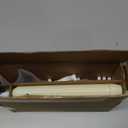 Homemory 6 Pcs Window Candles with Sensor Dusk to Dawn, Ivory Striped Candlesticks with Suction Cups, Roman Column Christmas Window Candle Battery Operated, Flameless Led Taper Candles for Windows