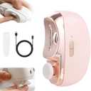 Electric Nail Clippers for Seniors, 2-in-1 Electric Nail Clippers, Rechargeable Silent with LED,Built-in Collector, Portable Nail Clippers, Suitable for AllPink-1PC