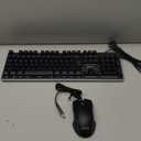 RedThunder K10 Wired Gaming Keyboard and Mouse and Wrist Rest Combo, RGB Backlit, Mechanical Feel Anti-ghosting Keyboard + 7D 7200 DPI Mice+Soft Leather Wrist Rest 3 in 1 PC Gamer Accessories(Black)