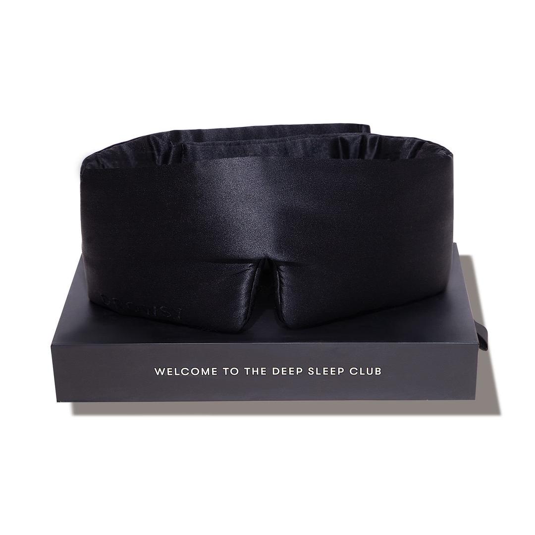 DROWSY Silk Sleep Mask - Face-Hugging, Padded Cocoon for Luxury Sleep in Total Darkness - 100% Pure Mulberry Silk (La Vie En Rouge)