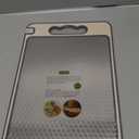 Stainless Steel Cutting Board for Kitchen, Non Toxic Large Chopping Board Double Sided Non-slip Scratch-resistant Mesh Design with Juice Groove Food-Grade Wheat Straw PP 1510 In Easy to Clean
