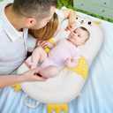 Baby Lounger for Newborn & Infant  Duckling Delight | Soft 100% Cotton Cover, Lightweight, Washable, Portable Infant Support Cushion by Sprinta