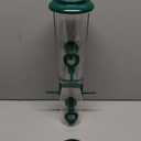 Bird Feeders for Outdoors (Green) Squirrel Proof Hanging Bird Feeder with Locking Lid & Adjustable Hanger, Chew-Proof, Weather Resistant 15 Inches 6 Port