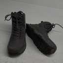 Tactical Boots for Men Lightweight Military Combat Boot Side Zipper Motorcycle Hiking Work Boots Waterproof 8 Inches (11, Dark Grey)