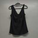 Womens Lace Patchwork Sexy Deep V Neck Knitted Vests Summer Camis Tank Tops (Large, Black)