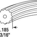 Prime-Line P 7940 Bulk Screen Spline, 0.185-In. Diameter, 25 ft., Black (1 Roll)
