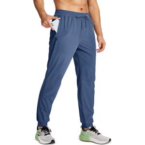 MAGCOMSEN Men's Joggers with Zipper Pockets Lightweight Hiking Sweatpants Athletic Pants for Men Running Workout Traning Gym, XL 