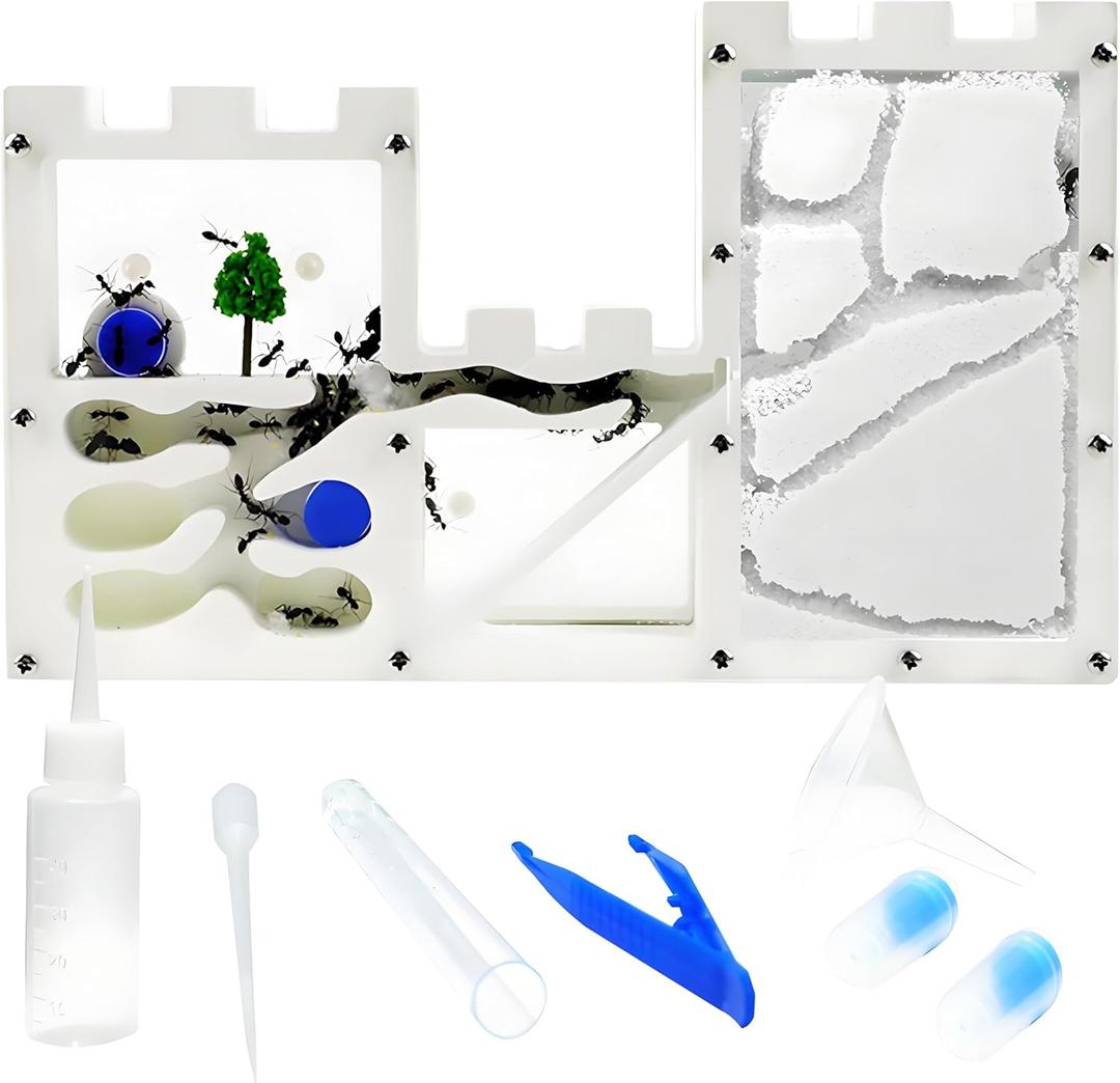 Large Sand Ant Farm Castle,Ant Habitat Ecosystem to Study Ant Colony Behavior Science Educational Kit for Kids
