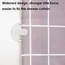 10 Pack Shower Splash Clips for Curtain, Self Adhesive Shower Curtain Clips, Guard Splash Curtain Clips,Windproof Stop Protect Clips Clamp (5.5 cm/2.2 inches)