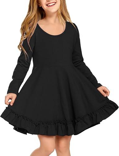 Arshiner Kids  Dress For Girls Black 150