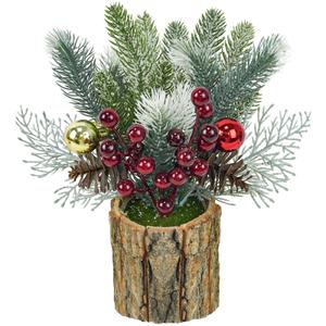 Mini Christmas Tree, Christmas Centerpieces for Tables Mini Christmas Tree with Lights, Tabletop Xmas Tree with Ornaments,Christmas Decoration for Party