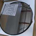22 Inch Black Round Circle Mirror for Bathroom Wall, Metal Frame