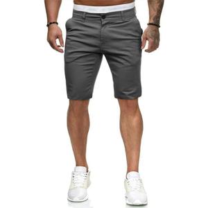 HUNGSON Mens Slim Fit Shorts Stretch Chino Short Pants(Darkgrey,38)