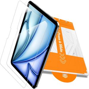 PandaShield 2-Pack Screen Protector for iPad Air 11 Inch M4/M3/M2 (2026/2025/2024, 8th/7th/6th Generation), Easy Installation Box, 9H Shatterproof Tempered Glass, Dust & Bubble-Free, Ultra HD Clarity