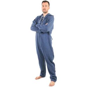 Forever Lazy Heavyweight Adult Onesies | One-Piece Pajama Jumpsuits for Men and Women | Unisex (Blue), Size XL