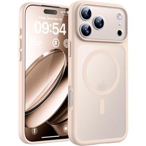 TOCOL for Phone 17 Pro Case, Full Camera Protection, Built-in Magnetic Ring, Compatible with Magsafe Charger, Drop Protection, Translucent Matte Phone Case for Phone 17 Pro 6.3 inch (Desert)