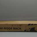 Ski and Snowboard Roof Racks, Ski Roof Racks with Anti-Theft Lock Racks Carrier for Snowboard Universal Ski Top Holder Fits for Square/Round/Aero/Oval Cross Bars, Sliver (24.3 inch, Silver)