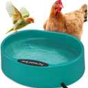 Heated Water Bowl for Chicken, Large Capacity 125OZ Poultry Water Heater for Hens Turkey Goose Duck Pigeon Poultry Birds Drinker in Winter, Chicken Coop Accessories No More Frozen Food Water