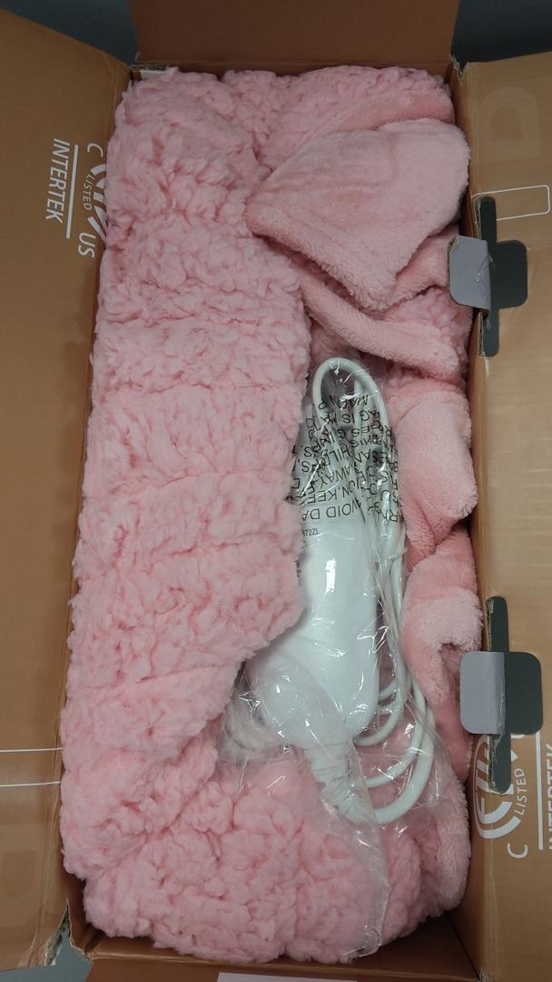 CYMULA Heated Weighted Blanket for Adults, Weighted Heated Blanket 48" x 72", 15lbs Sherpa Fleece Weighted Electric Blanket Soft Heating Blanket with 10 Heating Levels & 1-8 Hours Auto Off, Pink