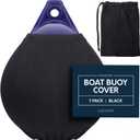 Boat Buoy Covers | 1, 2 & 4-Pack | Black | Diameter x Length: 15 x 19 & 17.5 x 21 | Polyester (1-Pack & 17.5 x 21)