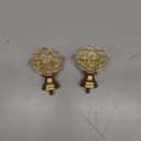 TONIAL Curtain Rods for Windows 48 to 84 Inch(4 to 7 ft), Telescoping Splicing 3/4 Single Rods 32 to 86 Inch Decorative Drapery Rod with Translucent Diamond Finial, Luxury Gold