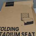 Sheenive Stadium Seats for Bleachers with Back Support, Bleacher Seats with Backs and Cushion Wide, Padded Portable Folding Comfort Stadium Chair with Shoulder Strap, Perfect for Sports Events, Blue