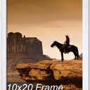 A PLUS MAX 10x20 Picture Frame White Light Weight Wall Mount