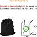 Black Velvet Cremains Urn Bag for Human Ashes - for Use Inside The Urn - Size 12" X 16" (380 Cubic Inches Capacity) - Includes a Resealable PE Material Ashes Storage Bag (Black, X-Large)