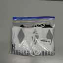 AOFOTO Bohemian Shower Curtain Tassel Boho Black and White Striped Geometric Pattern Shower Curtains for Bathroom Waterproof Bath Curtain Sets with Hooks Bathroom Home Decor 47x70 Inches