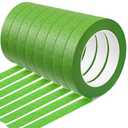 3 x 8 Rolls Green Painters Tape Masking Tape Bulk 0.7 Inch x 60 Yards Green-Cars Vehicles Auto Body Masking Tapes Painting Tapes for Car Paint or Walls Painting, Automotive, Labeling, DIY Crafting