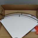 Corner Floating Shelves, Rustic Brown Wood, Set of 2, Wall Mount Storage with Guardrail for Bathroom Kitchen Living Room (White)