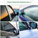 Motoforti Weatherstrip Window Seal, Window Trim Seal Belt, for Toyota Hilux 2015, PVC, No.681600K010/681800K010/682100K010/682300K010, Black, 4pcs
